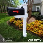 Zippity Classica Mailbox Post  White Vinyl Diy No Dig Kit