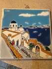 Ceramics Handmade Hand Painted Greek Style Glazed Ceramic Tile Wall Art Greece