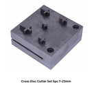 Cross Disc Cutter Set 5pc 7   23mm Jewelry Metal Stamping Punch Cutting Tool