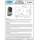 Bobrick B-2012 mblk Automatic Wall-mounted Soap Dispenser B-2012 Black