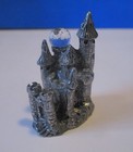 Small Pewter Castle With A Faceted Crystal Ball - Marked     Scm F8  - 1 55  Tall