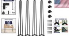 Modern Diy Hairpin Table Legs - 34 Inch Heavy-duty Steel With Floor Protectors