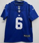 Jaxson Dart Ny Giants  6 Blue Kid Jersey  Youth Medium 10 12 Stitched