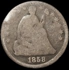 United States -    Dime  seated Liberty Half Dime  1858