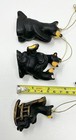 Bearfoots Black Bear Tree Ornaments Jeff Fleming Lot Of 3 Some Flaws Read As Is