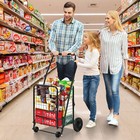 88lbs Folding Shopping Cart With Wheels Utility Cart Grocery Cart Laundry