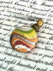 Vintage Miniature Glass Perfume Scent Bottle Flask Beautiful Swirl Design