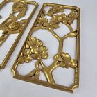 Set Of 2 Vintage Syroco Gold Wall Plaque Flower Seasons Mcm Retro Wall Hanging