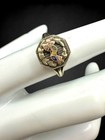 Vintage 10k White Gold Enamel Odd Fellows Ring Ioof Fraternal Sz 6 75 2 92g