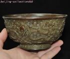 4 8  China Ancient Bronze Feng Shui Dragon Long Dynasty Palace Tea Cup Bowl