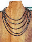 Pre-order Navajo Pearls Necklace     4mm Beaded Necklace     925 Sterling Silver