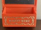 Vtg Mcm 1960s-70s Market Memo Hanging Kitchen Shopping List Peg Board Organizer