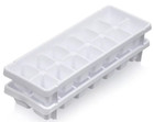 Rubbermaid Easy Release Ice Cube Tray Plastic White Rectangular 2-pack New