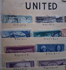 378  Older United States Mint  used Stamps On Card From Huge Stamp Collection