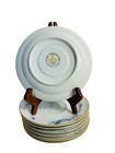 Mikasa Saucer Plates Fine Porcelain Westwind Blue 6   L1008 Lot Set Of 6