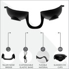 Flexible Sun Goggles Eye Protection Uv Black Glasses Eyes Protect Tanning Bed   