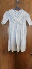 Antique White Cotton Child s Dress  Sheer Gauze-like Texture  Crossing Scarf  3 