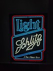 Vintage Schlitz Light Beer Lighted Sign - In Mint Working Condition 