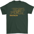 Triathlon Running Swimming Cycling Mens T-shirt 100  Cotton