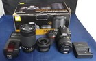 Nikon D5600 24 2 Mp Digital Slr Camera Kit W  3 Lens  Flash   Bag