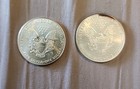 Better Date- Two 2002 American Silver Eagle 1 Troy Oz  999 Fine Silver  2 Coins 