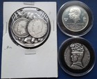 Three  3  Swedish Silver Medals  Coins-on-coins