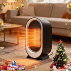 Portable Electric Space Heater With Thermostat  1200w 800w Safe And Quiet