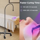 Pro 10w Uv Led Lash Lamp 3s Fast Cure Foot Pedal Enhances Longevity