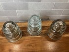 Clear Glass Insulators Armstrong Whitehall Hemingray Made In Usa Set Of 3