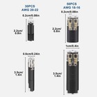 80pcs 1-pin   2-pin Wire Plug-in Connector Cable Clamp Locking Buckle Awg 16-22