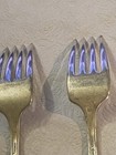 Two  2  Wallace Sterling Silver Rose Point Dinner Forks 7-1 2 Inch 47 Grams Each