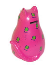 Vintage Bright Neon Pink Kitschy Cat Bank