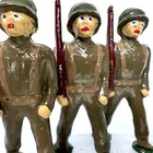 Vintage Barclay World War Military Marching Toy Soldiers Podfoot Figures Lot