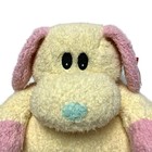 Ty Baby Plush Pillow Pals Dogbaby Yellow Pink Puppy Dog Rattle 1999 Stuffed Toy