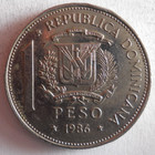 1986 Dominican Republic Peso - Very Rare - 550 Minted - Free Ship - Bin  165