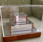 Vintage Mirrored 3-tier Thimble Display 6   h X 6   l