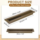 6 Pcs 2x14 Inch Floor Vent Covers Floor Registers Walkable Floor Air Vent Brown