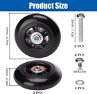 2pcs Luggage Wheels Replacements Kit  70x24mm Rubber Suitcase Wheels Replacement