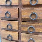 Vintage Artisan Made Rustic Wooden 14 Drawer Chest Apothecary Jewelry Farmhouse