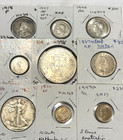 World Silver Coin Lot  68  Mixed Countries  Types  Grades  Values  Etc  