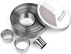 12-pcs Donut Hole Cookie Biscuit Cutter Set Baking Metal Scone Circle Ring Molds