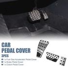  3pcs Brake Pedal Pad Gas Accelerator Pedal Cover Clutch Pedal Cover For Dodge 