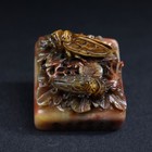 Chinese Natural Shoushan Stone Hand-carved Exquisite Cicada Statue Seal             1960