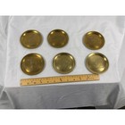 Vintage Enesco Solid Brass Etched Safari Animal Coasters Set Of 6 Made In India