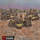 Sci-fi Desert Canyon Rocks - Scatter Terrain  - Compatible With Star Wars Legion