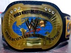 Old Intercontinental Championship Wrestling Replica Title Belt Adult Size Brass