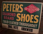 Vintage Advertising Peters Diamond Shoes  Tin Sign 21 X 14