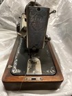 Singer Ab410378 Antique Sewing Machine 1926 W knee Level power Cord wooden Case