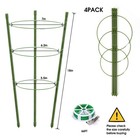 Toccyard 4 Pack Plant Support Tomato Cages For Garden  18 Inches Small Green