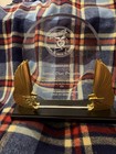 Mint Trophy Gold Eagles Award Display Plaque Repurpose W Glass Orig Box Unused